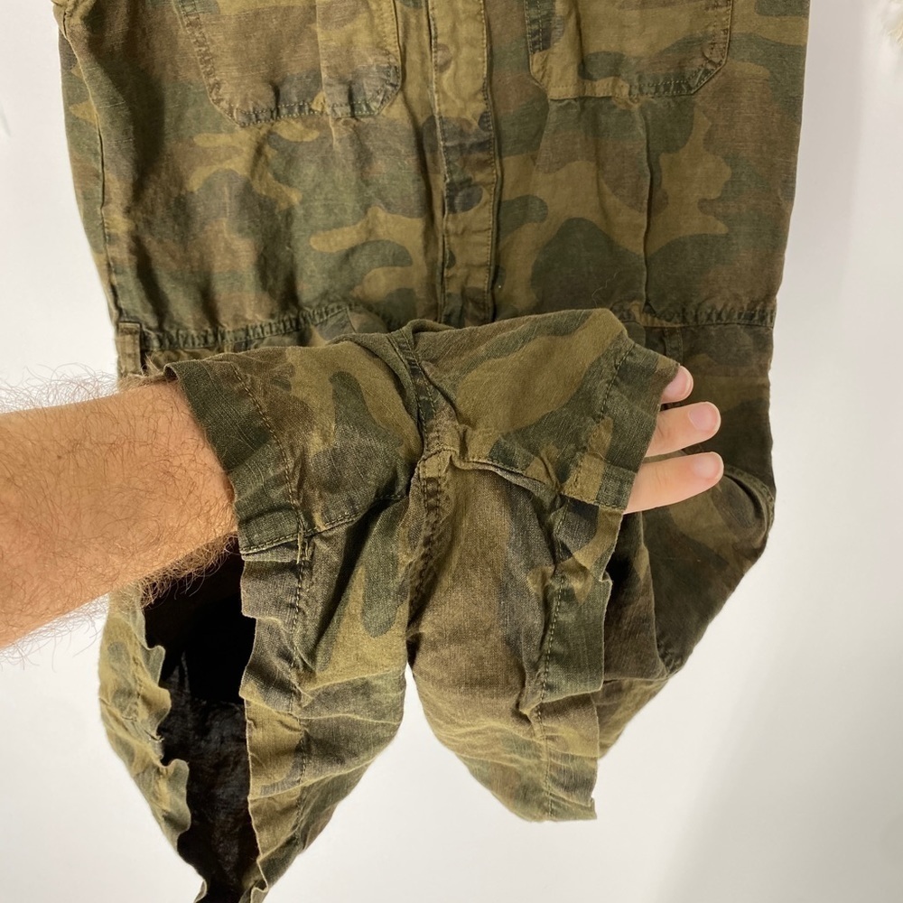 Blanknyc Camouflage Green Short Romper Collared - Picture 4 of 5